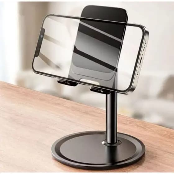Suporte de Mesa para Celular e Tablet em Alumínio - Design Moderno e Prático para Uso Diário