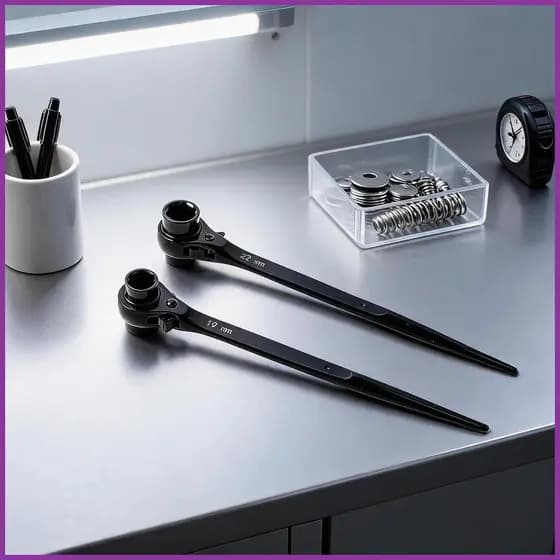 Chave De Catraca 2 Peças Reversível Liberação Rápida Universal Andaime Para Parafusos 19-22mm lameintbr