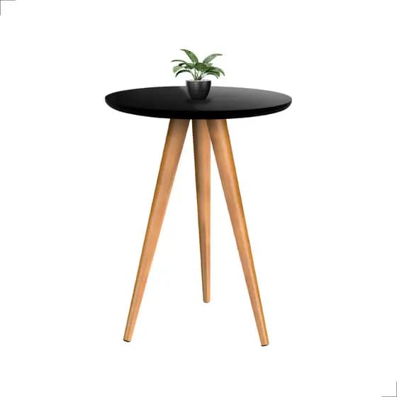Mesas De Apoio Canto 72cm Retrô Vintage Redonda Com Pés Palito Decoração Sala