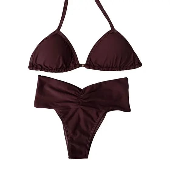 Conjunto Biquini Cortininha Bojo Removivel Lançamento Calcinha Fio Duplo Modeladora Cós Alto Moda Praia