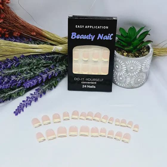 24 Unhas Postiças de Alta Qualidade com Estampa Floral Inclui Adesivode Gelatina para AplicaçãoFácil