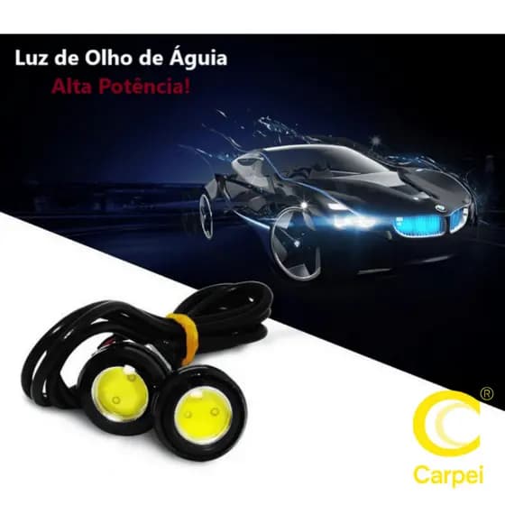 Farol Auxiliar de LED Olho de Águia 18/23 mm Estacionamento Alerta Multicolor Carro Motocicleta