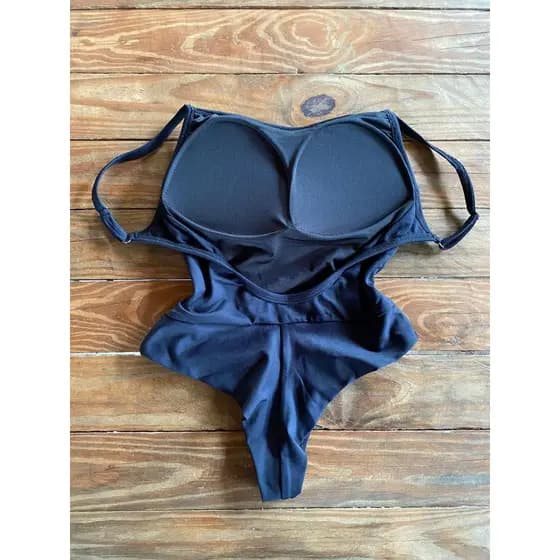 Promoção Body Maiô Liso Poliamida Forrado Com Bojo Praia Costas Cavadas Suplex Feminino Moda Praia
