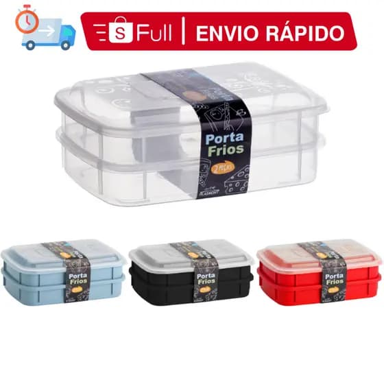 Porta Frios Hermético Duplo 1000ml Pote de Mantimentos Cozinha Geladeira