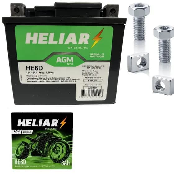 Bateria Bros Titan 150 Mix Xre300 Crf 230 Heliar Htz6