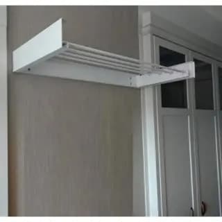 Varal Retrátil de Parede 70cm Dobrável em Alumínio | Compacto, Resistente e Fácil de Instalar