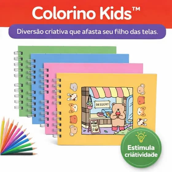 Livro Colorir 50 Folhas Variadas Criatividade Diversao Infantil Artes Pintura