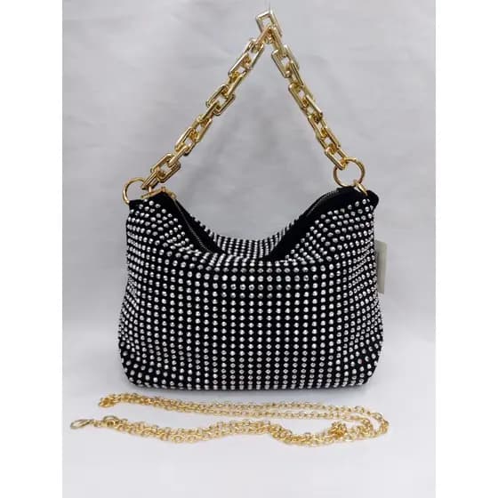 Bolsa Feminina de Festa com Brilho Strass