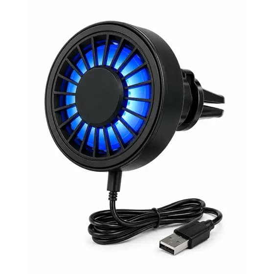 Ventilador Automotivo Usb Com Difusor de Aromas Aromaterapia 7 Cores LED 3 Velocidades NOVIDADE