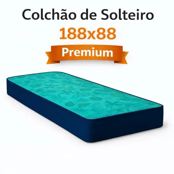 Colchão Solteiro de Espuma 188x88x12 D20