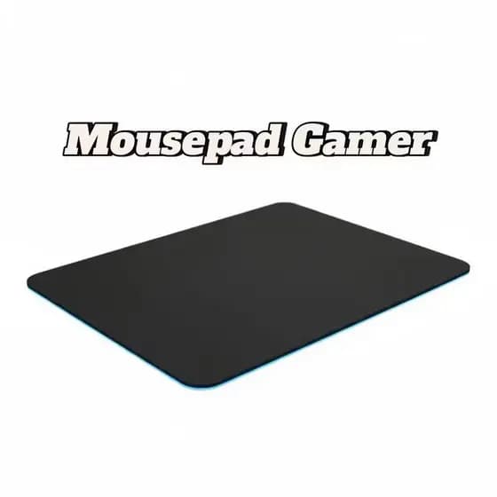 Mousepad Gamer 24x20 Preto Jogos Home Office Antiderrapante Tecido Emborrachado