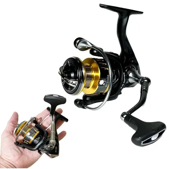 MOLINETE DE PESCA ALTO MAR RTY 1000 - 7 ROLAMENTOS - DRAG: 10KG - CARRETEL EM ALUMINIO
