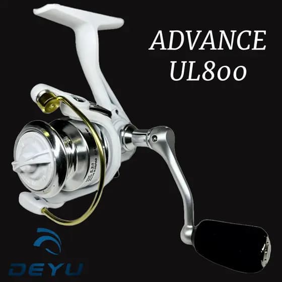 MOLINETE DE PESCA ULTRA LIGHT DEYU ADVANCE 800 - 4 ROLAMENTOS - DRAG: 6KG - BRANCO