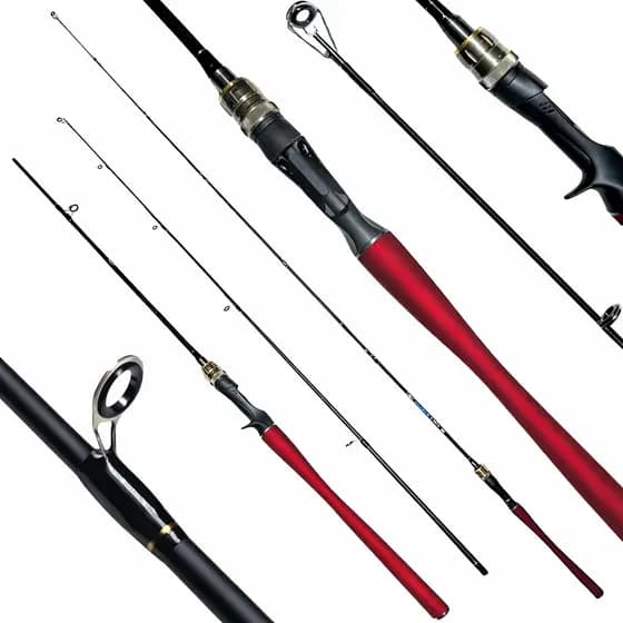 VARA DE PESCA PARA CARRETILHA V CMIK 6'0" - 1.80M CARBONO - 15-40LB - 2 PARTES - ALTO PADRAO - PESCA PESADA - REFORCADA