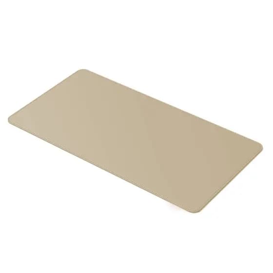 Desk Pad de Couro Sintético Grande Bege Claro Feltro Básico