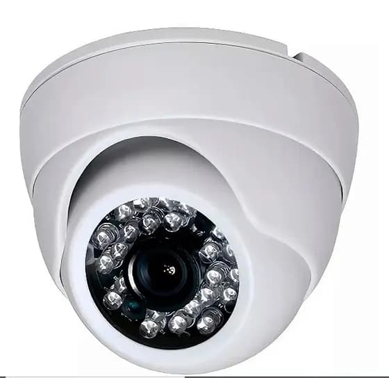 Câmera analógica universal Dome Metálica 4x1 Lente 2,8mm funciona em tudo.