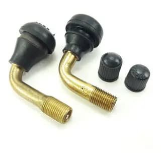 Kit Jogo 2 Bicos P/ Pneu Burgman / Scooter Sem Câmara 90 Graus