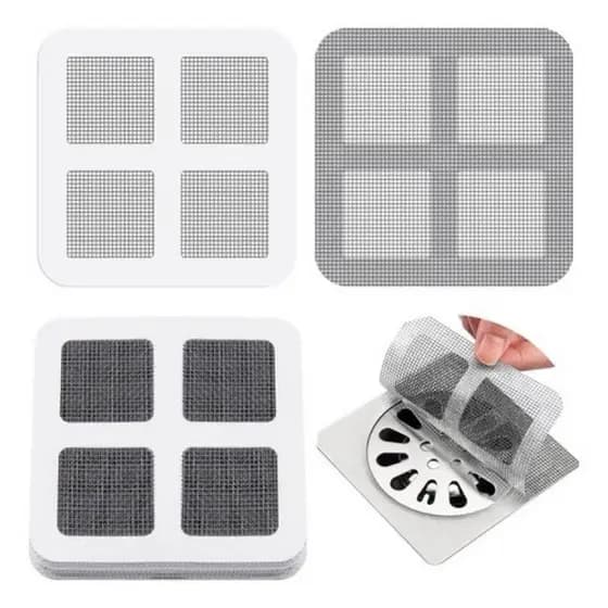 Kit 10 20 30 Adesivos de Drenagem de Chão Ralo Descartável Fita Dupla Face Anti Insetos Coletor de Cabelo Para Casa