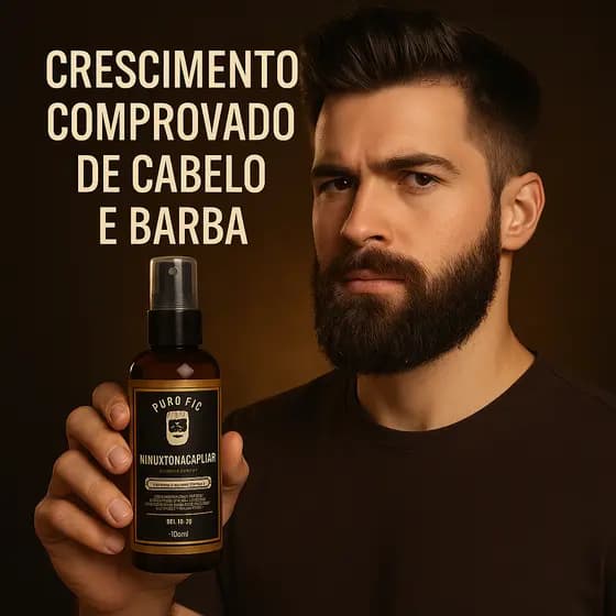 Tônico Capilar 15% Anti Queda Serum de Crescimento Poderoso Barba Cabelo Sobrancelha Bigode Kit c