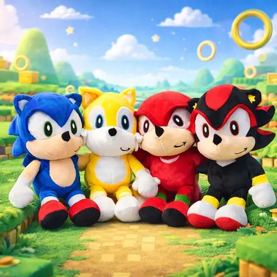 Boneco do Sonic Tails Amy Shadow Knuckles Silver H Urso de Pelucia Brinquedo Menina Menino pelúcias