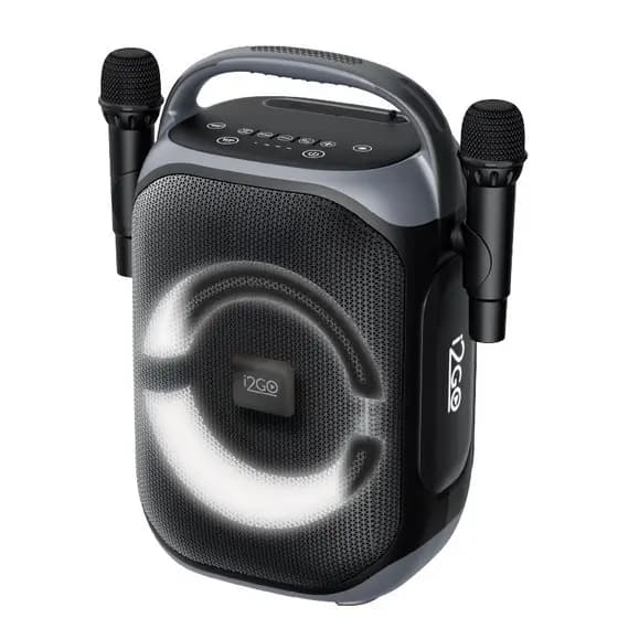 Caixa de Som Bluetooth Karaokê i2GO Ultra Voice 650 100W – Portátil com Microfones e LED