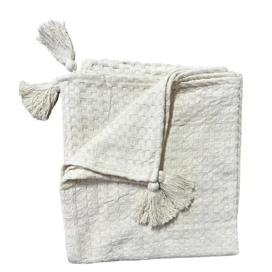 Par Xale Para Sofá Ou Cama Decorativa 1,40 x 1,40 Capa Protetora Colcha 100% Algodão