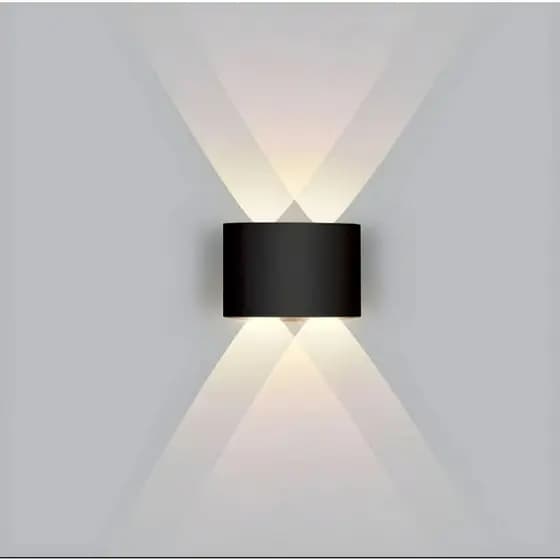 Luminária Arandela Led 4w Meia Lua 4 Fachos Parede Bivolt Luz Branca quente