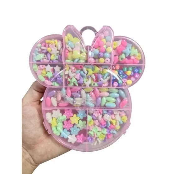 Miçangas infantil Pulseira Colar maleta kit