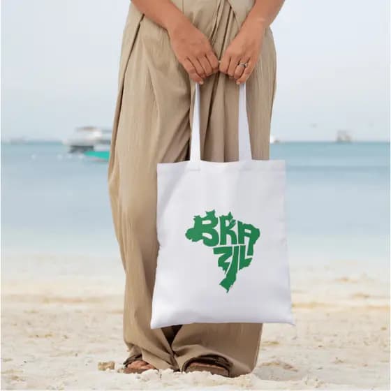 Bolsa Ecobag Brasil Ecológica 100% Algodão