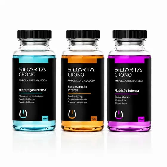 🧪 KIT CRONOGRAMA CAPILAR SIDARTA COSMÉTICOS – TRATAMENTO INTENSIVO COM AÇÃO AUTOAQUECIDA 🔥