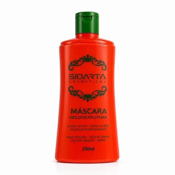 Máscara de Reconstrutora Sidarta - 250ml - Brilho imediato e Fios mais fortes!