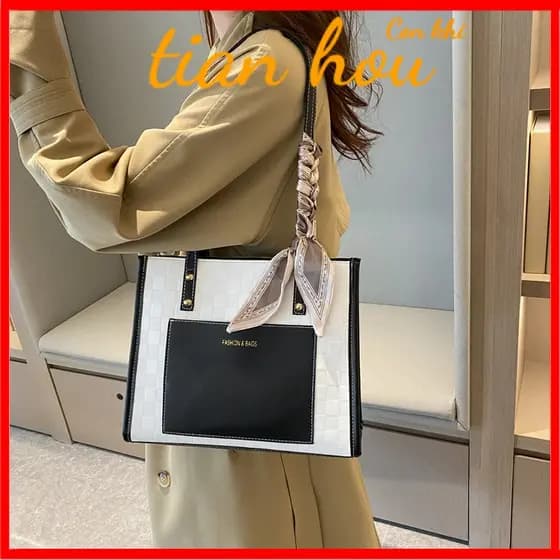 Bolsa Fêmea Versão coreana Moda Coréia Moda Cruzada Saco Quadrado Pequeno Contraste Cor Um Ombro Tote Axilas Grande SAQS