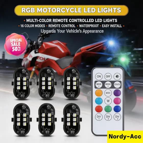 Sem Fio RGB LED Luz De Advertência Estroboscópica Universal Lâmpada Posição Flash Para Motocicleta Carro Aeronaves Helic
