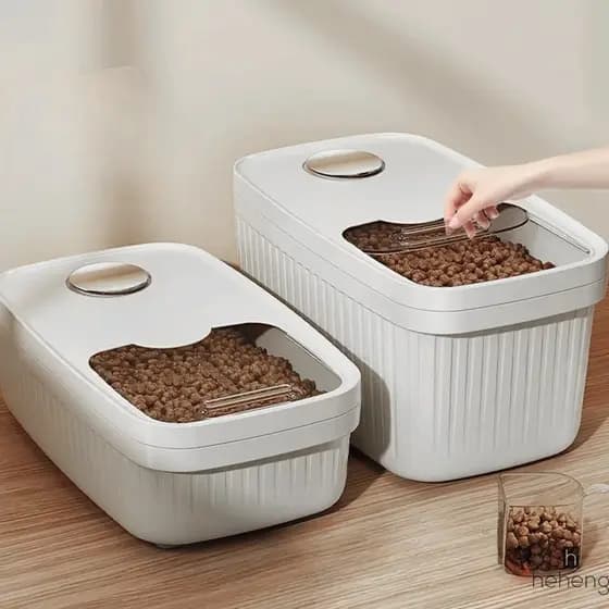 Recipientes De Armazenamento De Alimentos Para Animais De Estimação Recipiente Cães De Grande Capacidade/Gatos/Comida Pá