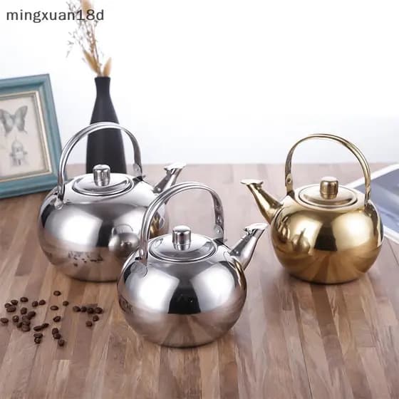 ming Chaleiras De Água De Aço Inoxidável Bule Com Filtro Infusor Chaleira De Café Jarro De Chá Verde Home Office Ferrame