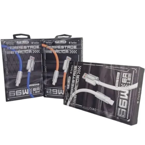 CABO TURBO IT BLUE_ MICRO USB V8, USB TICE C E IPHONE ENTRADA USB