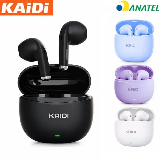 Fone De Ouvido Sem Fio Bluetooth 5.4 Original Kaidi 779 ANC e IPX4 Prova de Agua