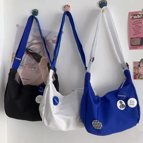 Bolsa De Ombro Feminina Casual Crossbody Moda 2026 Nova Versátil Fresco Klein Azul Estilo Coreano Diária Chique Com Alça
