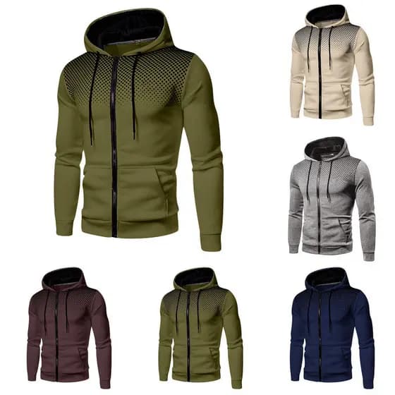 Casaco com Capuz Masculino para Manter o Calor no Outono e Inverno, Moletom Masculino, Cardigã, Jaqueta Casual de Moda M