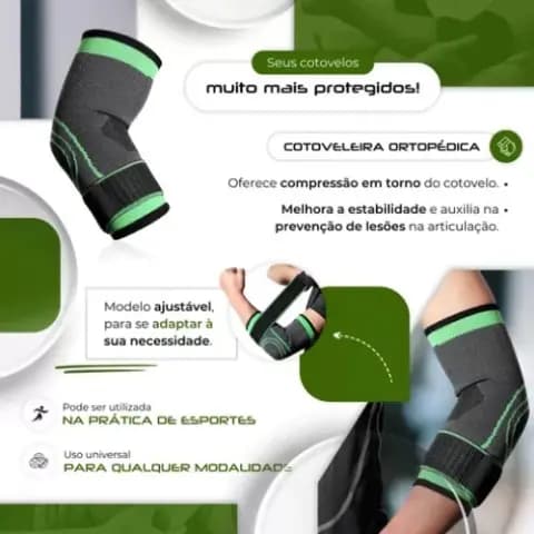 Cotoveleira Epicondilite Protetor Cotovelo Ajustável Tensor