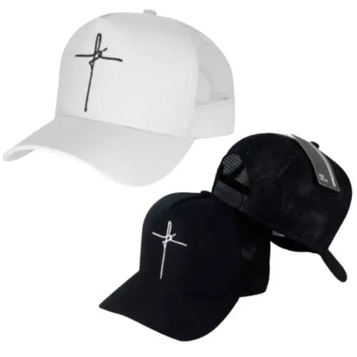 kit 10 Boné Fé Trucker Liso com Tela Você Escolhe a Cor Atacado