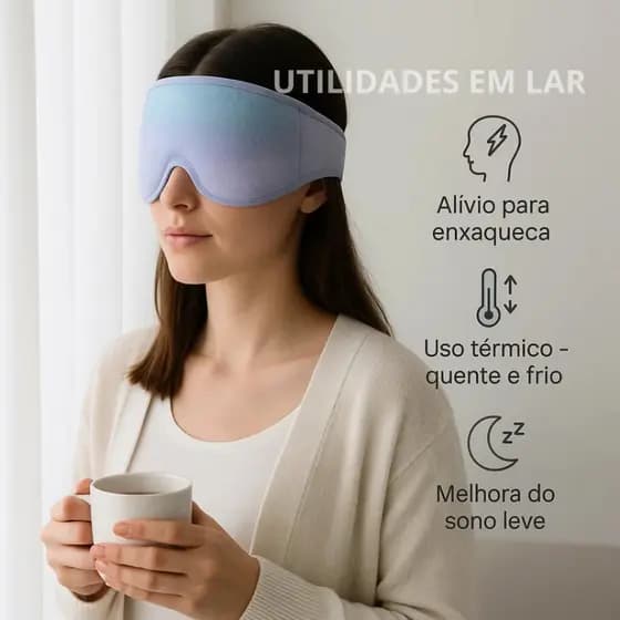 Touca De Enxaqueca Chapéu De Alivio De Enxaqueca Terapeutico Quente Frio Máscara Tapa Olhos