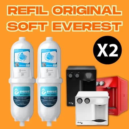 Kit 2un Refil Filtro Vela Soft Everest Original para Purificadores de água Star,Slim,Fit,baby,flat