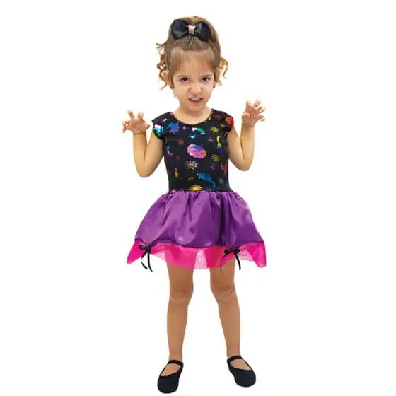 Fantasia Infantil Bruxinha Metalizada - Brink Model