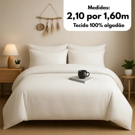 Edredom Cobertor Solteiro Algodão Peça Liso Quentinho Dupla Face