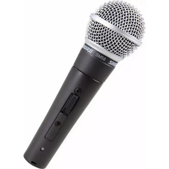 Shure SM58S Microfone Dinâmico com Interruptor Liga Desliga, Lendário Made in México Alta Qualidade