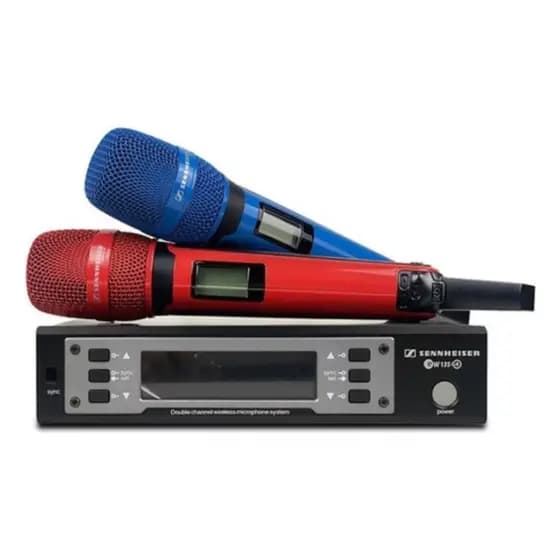 Microfone Sennheiser Ew135G4 cor AZUL E VERMELHO.
