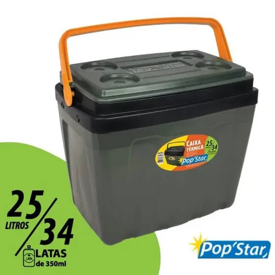 Cooler Caixa Térmica 25 Litros Com Alça Perfeita para Lanches, Viagens e Uso Diário Antares