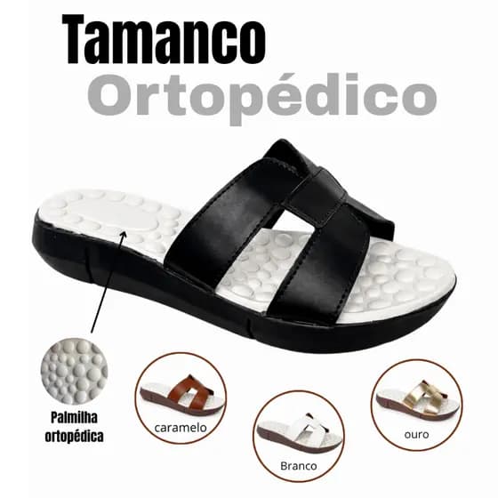 Tamanco Feminino Ortopédico - Palmilha Anatômica Confortável