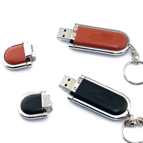 Pen Drive Couro Oval Personalização a partir de 10 peças (REF-C102)